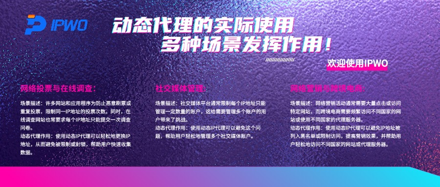 動(dòng)態(tài)代理的實(shí)際使用,多種場(chǎng)景發(fā)揮作用,代理ip官網(wǎng),全球ip代理,海外代理ip排行榜,好的國(guó)外ip代理,海外住宅ip哪里買,怎樣獲取美國(guó)住宅ip